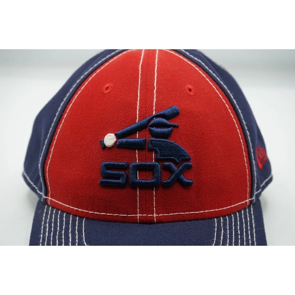 Chicago White‎ Sox New Era Cooperstown Collection Hat ~ Blue & Red ~ Adjustable